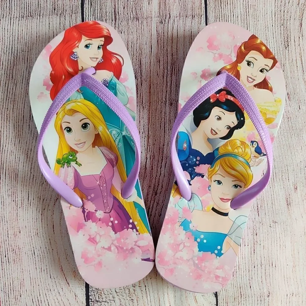 Disney Princess flip flop & reusable bag set